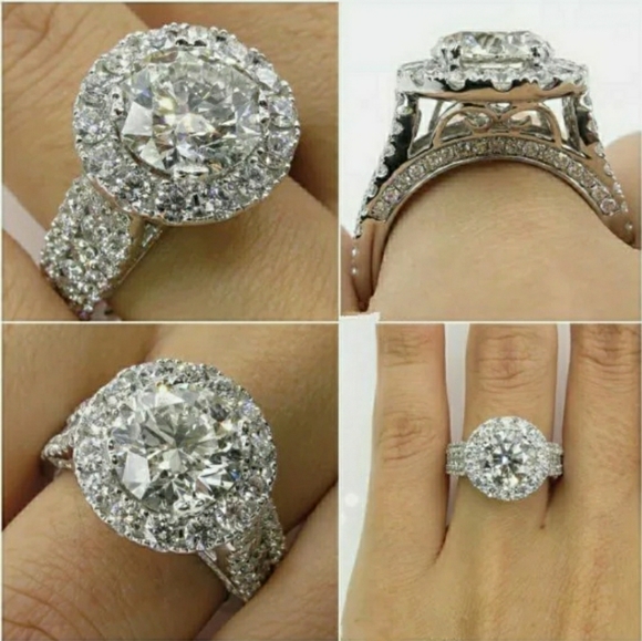 FINAL SALE White Sapphire 9mm  Ring - Picture 1 of 4